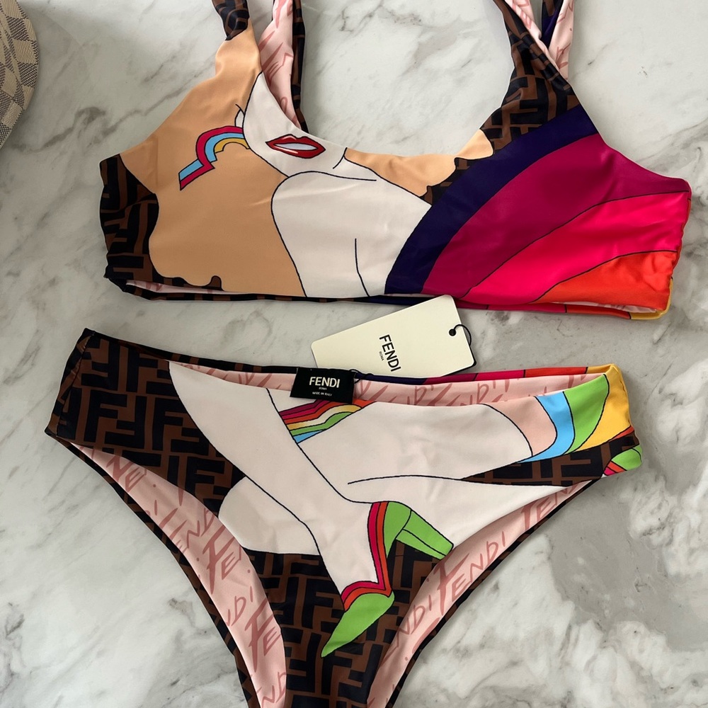 Fendi swimsuit sz L